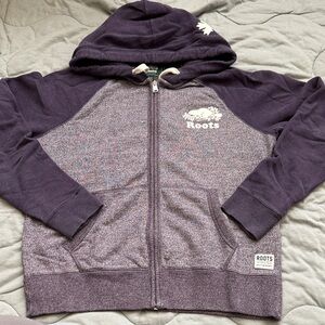 Roots Women’s Heathered Purple Zip-Up Hoodie